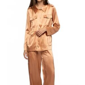 NEW MAX&MOI vagnes silk safari jacket in camel